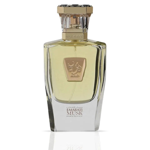 Hind Al Oud Emarati Musk Eau de Parfum spray 50ml with elegant bottle, showcasing the luxurious fragrance and design.