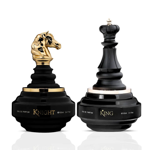 Checkmate Black Knight & King Check Mate Eau de Parfum Spray 100ml (3.4 oz) by Armaf (Bundle)