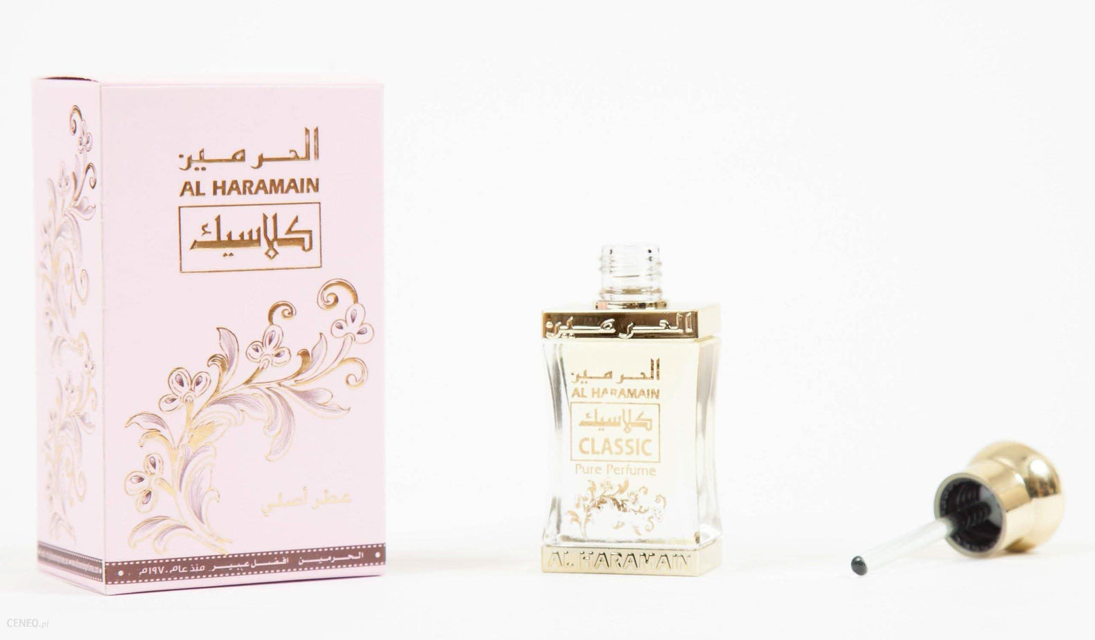 Unisex Classic Perfume Oil by Al Haramain in a 12ml bottle, featuring elegant packaging and a luxurious fragrance.