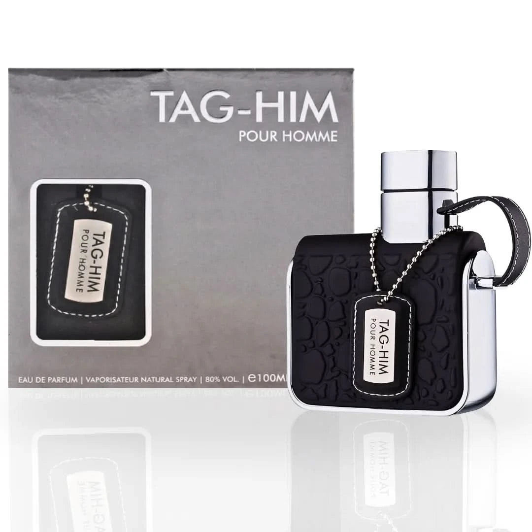 Armaf Tag Him EDP spray 100ml, a stylish bottle of men's Eau De Toilette with fresh, masculine fragrance.