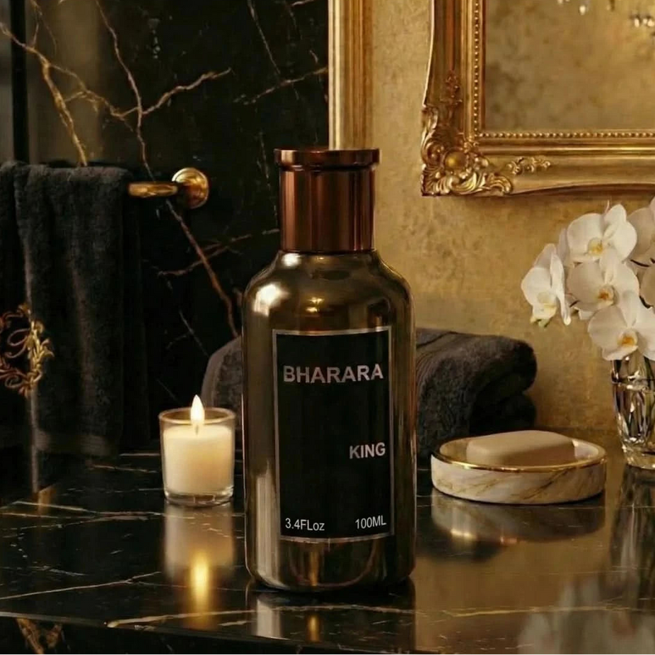 Bharara King 5-Piece Fragrance Collection Gift Set featuring elegant bottles with floral and citrus scents by BHARARA.