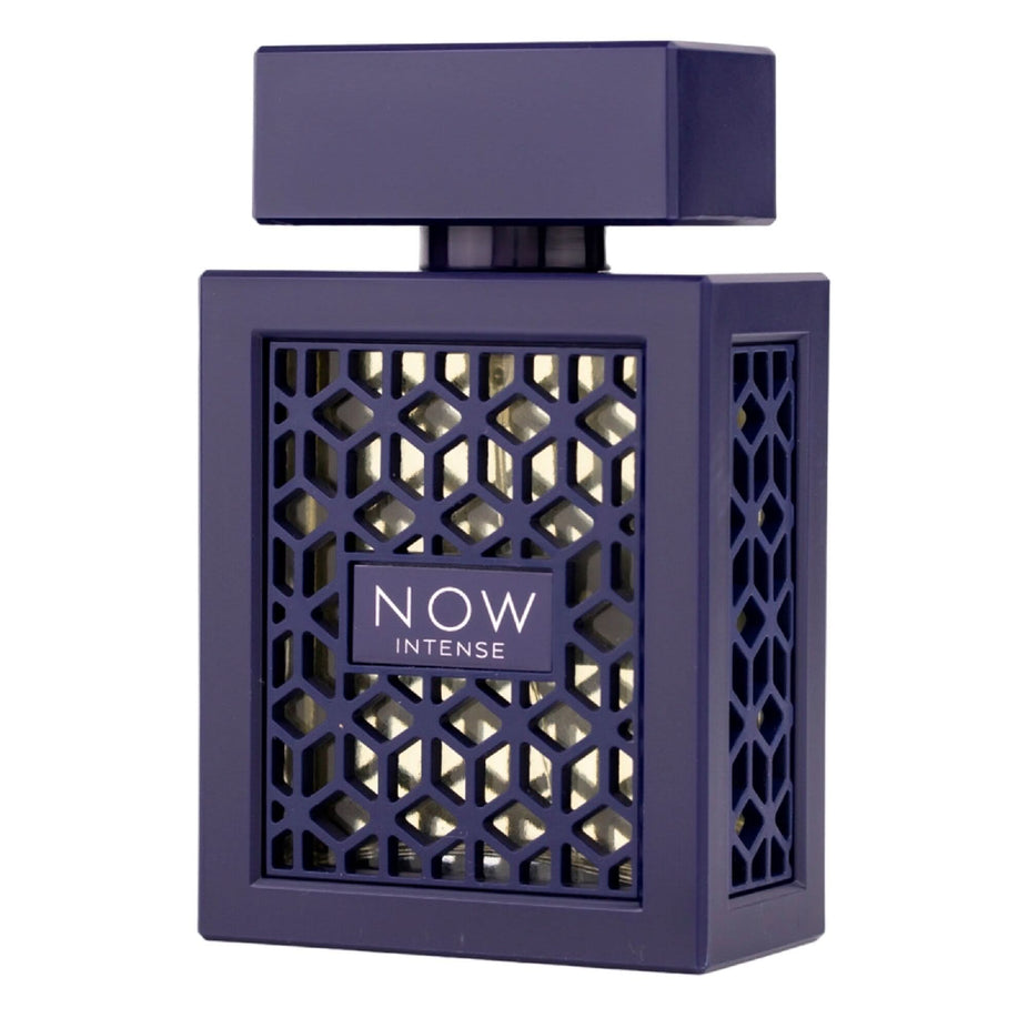 Now Intense Eau De Parfum by RAVE in 100ml bottle, featuring a sleek design and a luxurious fragrance.