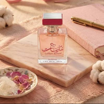 AUCTION Sukkar Banat Eau de Parfum Spray 50ml (1.7 oz) by Al Rehab (Velvet Pouch)
