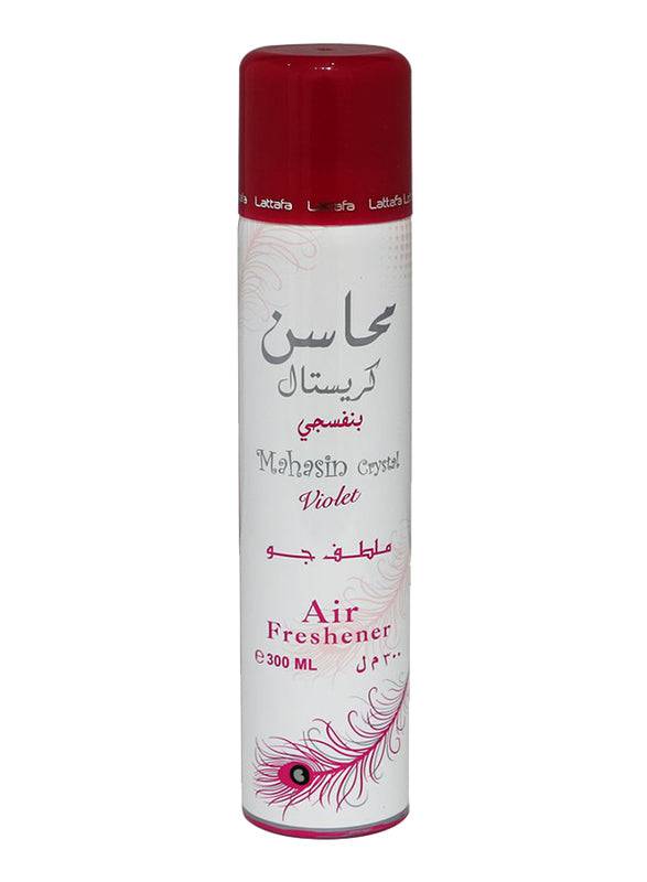 Mahasin Crystal Violet Air Freshener - 300ML by Lattafa - Intense oud