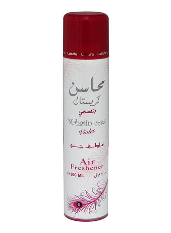 Mahasin Crystal Violet Air Freshener - 300ML by Lattafa - Intense oud