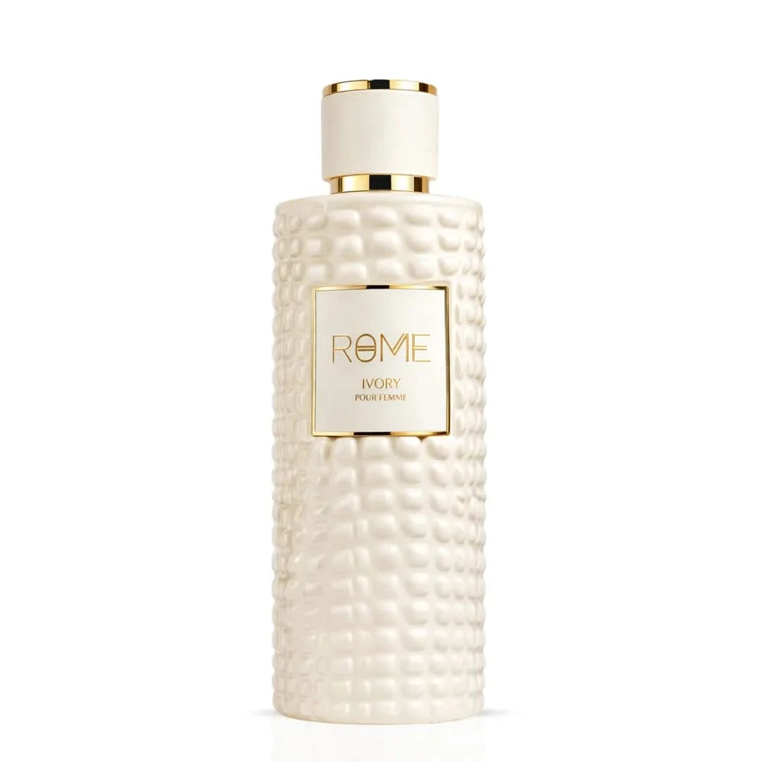 Rome Ivory Pour Femme Eau De Parfum Spray by Mast Perfume, 100ml bottle, elegant floral fragrance with ivory accents.