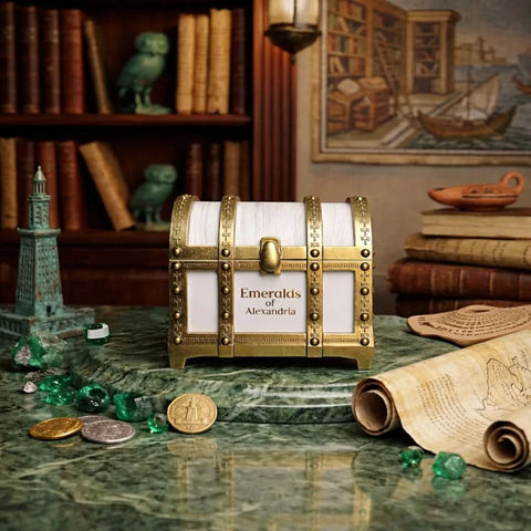 Elite Risala Emeralds of Alexandria Eau De Parfum spray 100ml, elegant glass bottle with green accents, luxurious fragrance for women.