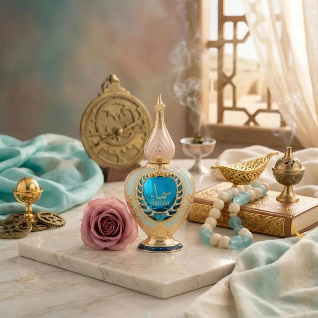 Hamidi Samaa Concentrated Perfume Oil 20ml bottle, featuring elegant packaging and rich fragrance.