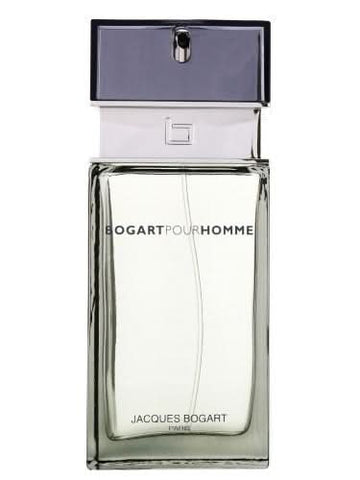 Jacques Bogart Bogart Pour Homme EDT 100ml bottle with white background, showcasing the sleek glass design and label.