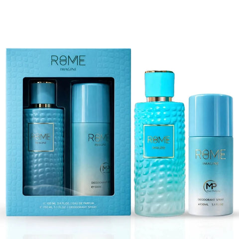 Rome Imagine by Mast Perfume 2-piece fragrance gift set featuring bottles of perfume with elegant packaging