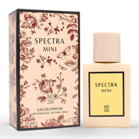 Spectra Mini No. 226 Eau De Parfum spray bottle, 25ml, sleek design, compact perfume for women or men.