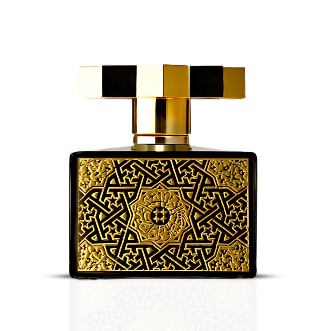 Aican Eau de Parfum Spray by Kajal, 100ml bottle, elegant glass container with a sleek design and a silver cap.