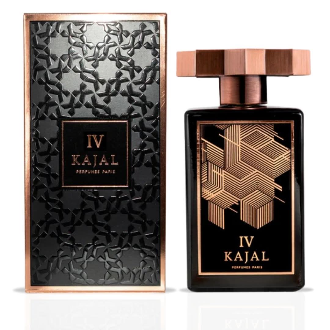 Kajal IV Eau de Parfum spray 100ml bottle, featuring sleek design and elegant packaging for the Kajal fragrance.