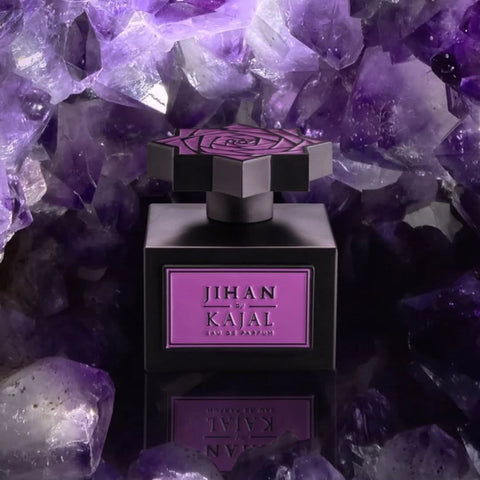 Kajal Jihan Eau de Parfum Spray 100ml bottle with elegant floral and oriental fragrance design.