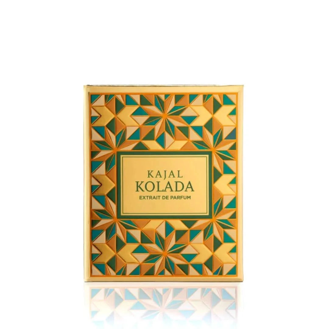 Kajal Kolada Extrait de Parfum Spray 100ml, elegant EDP bottle with a sleek design and floral fragrance details.