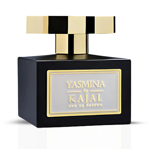 Kajal Yasmina Eau de Parfum spray 100ml bottle, elegant design, showcasing the fragrance for women.