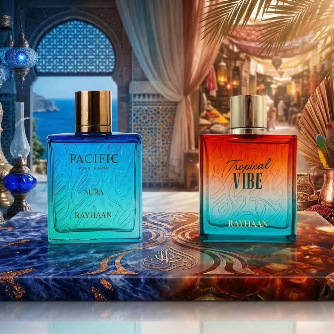Pacific Aura & Tropical Vibe Eau de Parfum Spray 100ml (3.4 oz) By Ray Pacific Aura & Tropical Vibe Eau de Parfum Spray 100ml (3.4 oz) By Ray