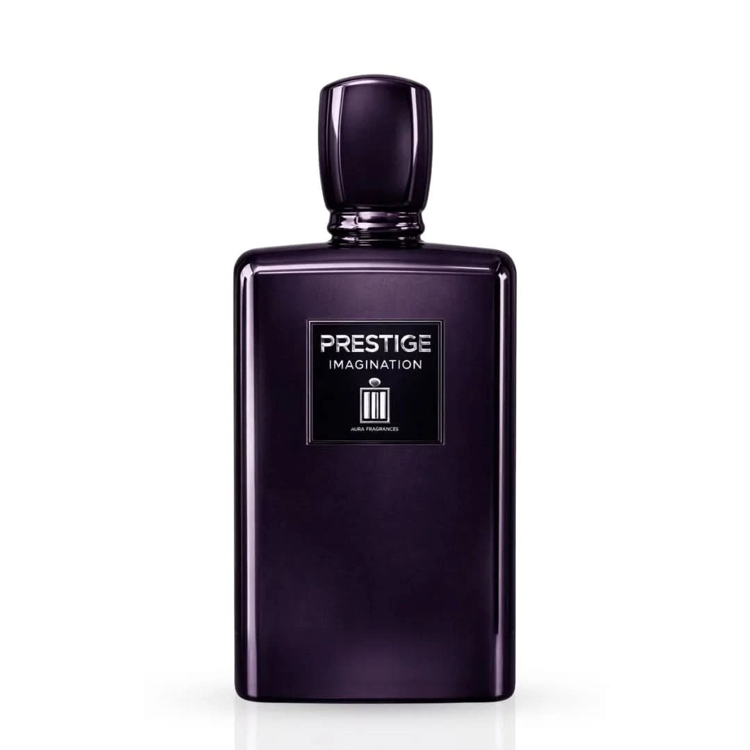 Aura Fragrances Prestige Imagination Eau De Parfum spray 100ml bottle with elegant packaging and fragrance cap.