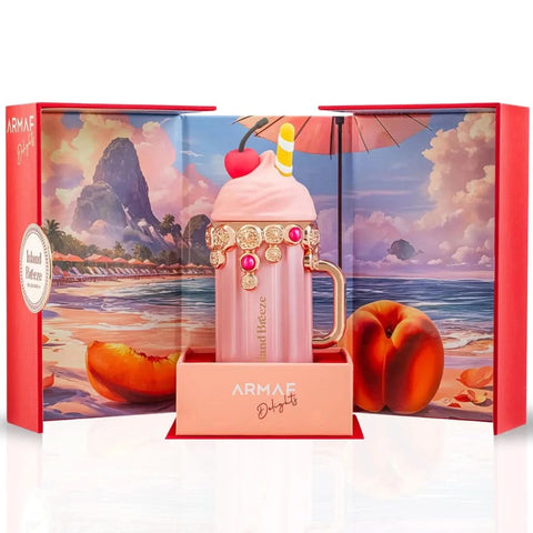 Armaf Island Breeze Eau De Parfum spray 100ml with a sleek bottle and tropical-inspired design.