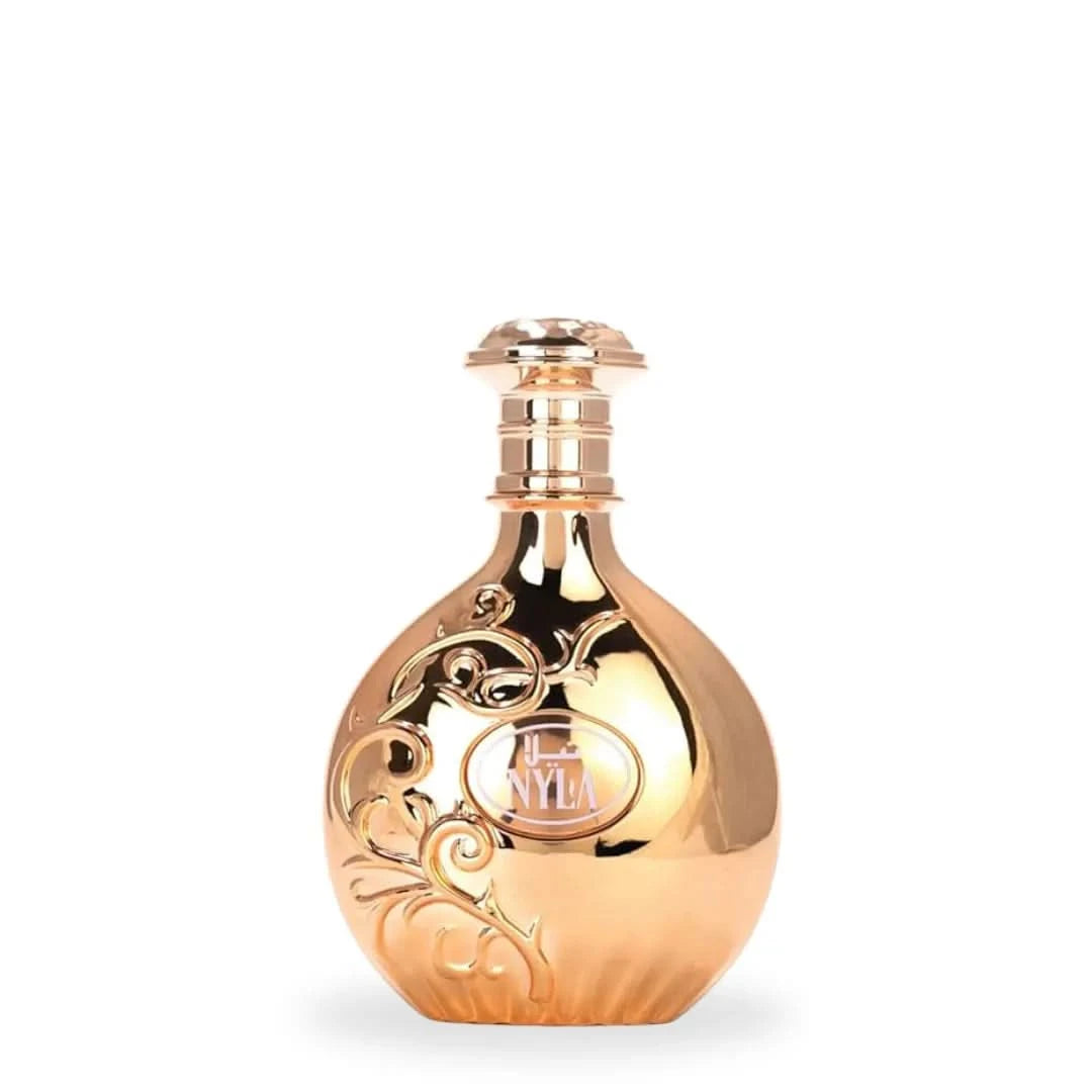 Arabiyat Prestige Nyla Eau de Parfum spray 80ml bottle, elegant fragrance bottle with Arabiyat branding and decorative design.