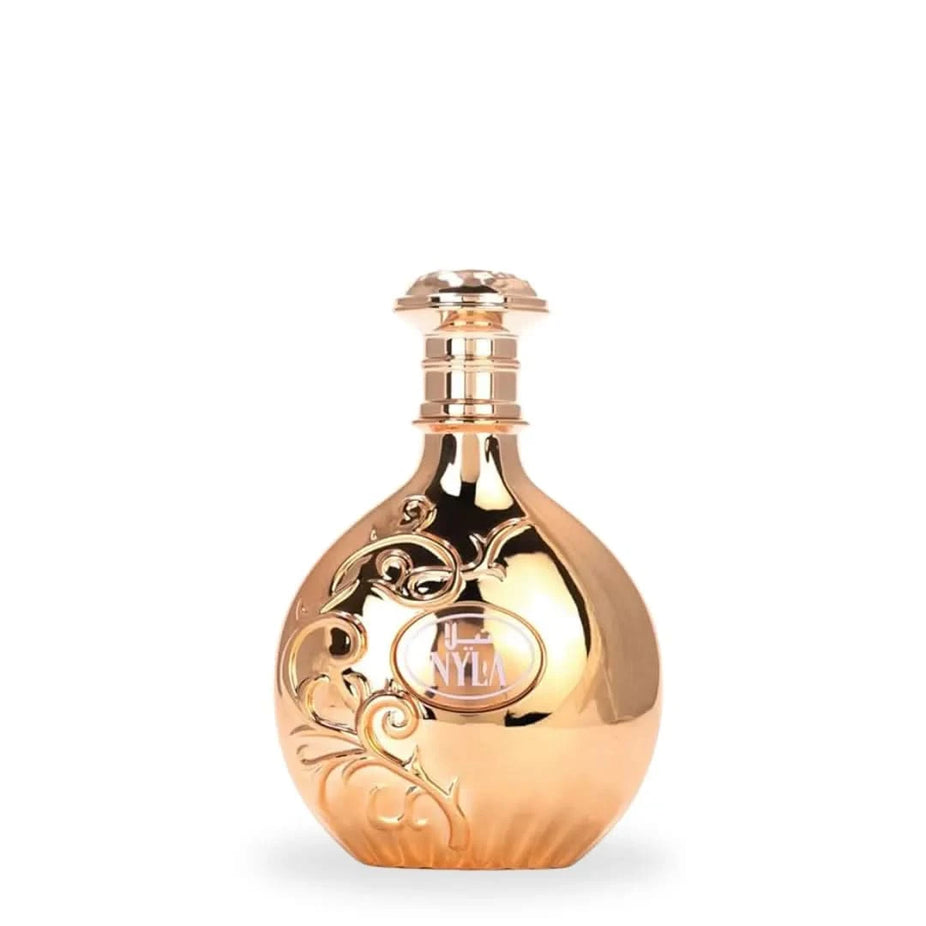 Arabiyat Prestige Nyla Eau de Parfum spray 80ml, elegant perfume bottle with floral and woody notes, by Arabiyat.