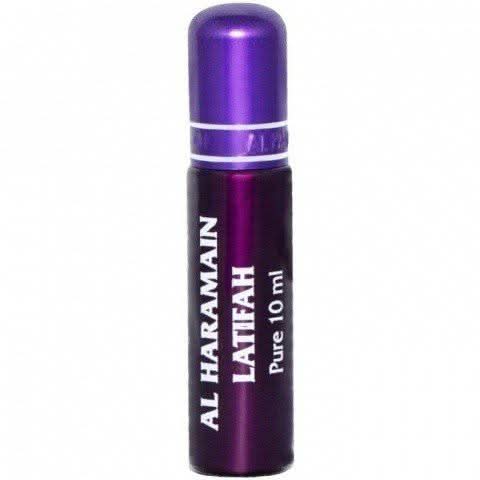 Al Haramain Latifah perfume oil bottle with ornate design, 10 mL (0.33 oz), showcasing the concentrated perfume oil.