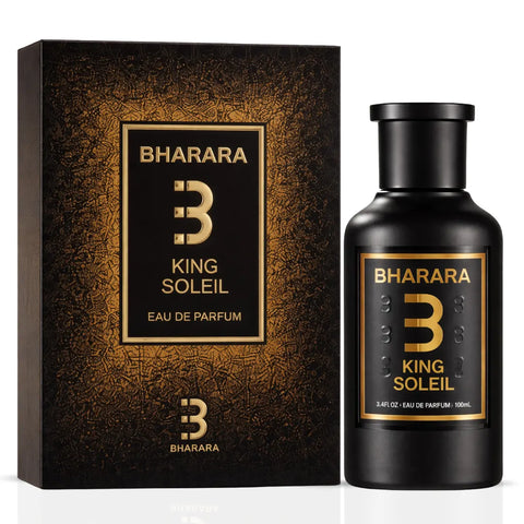 Bharara King Soleil Eau de Parfum spray 100ml bottle, elegant design showcasing the BHARARA fragrance for men