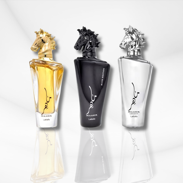 Maahir, Maahir Black Edition & Maahir Legacy EDP-100ml by Lattafa