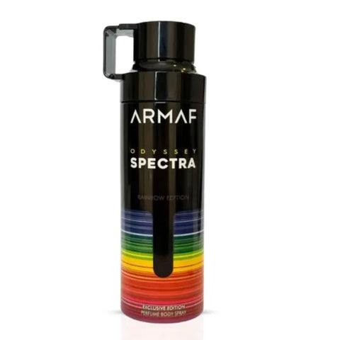 Odyssey Spectra deodorant spray by Armaf, 200ml, with a sleek bottle design and fresh, aromatic scent.