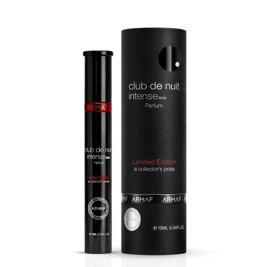 Armaf Club De Nuit Limited Edition Eau de Parfum spray 10ml, featuring sleek bottle design and elegant packaging.