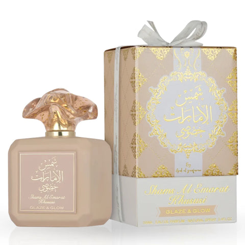 Shams Al Emarat Khususi Glaze & Glow Eau de Parfum Spray 100ml (3.4 oz) by Ard Al Zaafaran - Intense Oud