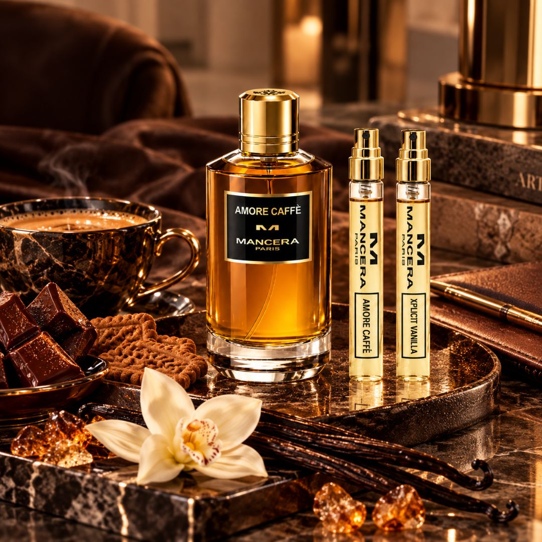 Mancera Holiday Gift Set with Amore Caffè and Xplicit Vanilla perfumes – image 7