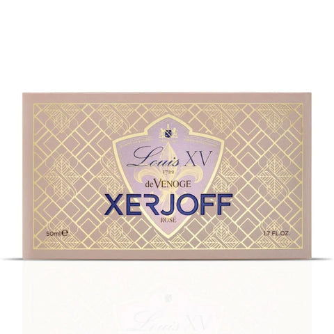 Xerjoff Louis XV 1722 Rosé EDP perfume spray, 50ml, featuring elegant floral and fruity notes in a luxurious bottle.