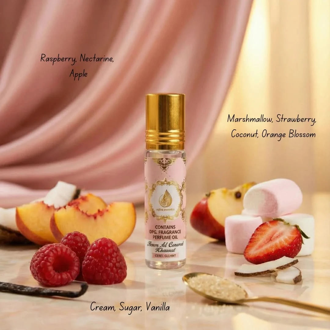 Pink Blush Shams Al Emarat Khususi and Yara perfume oil bundle by Ard Al Zaafaran, 10ml concentrated perfume oils in elegant bottles.
