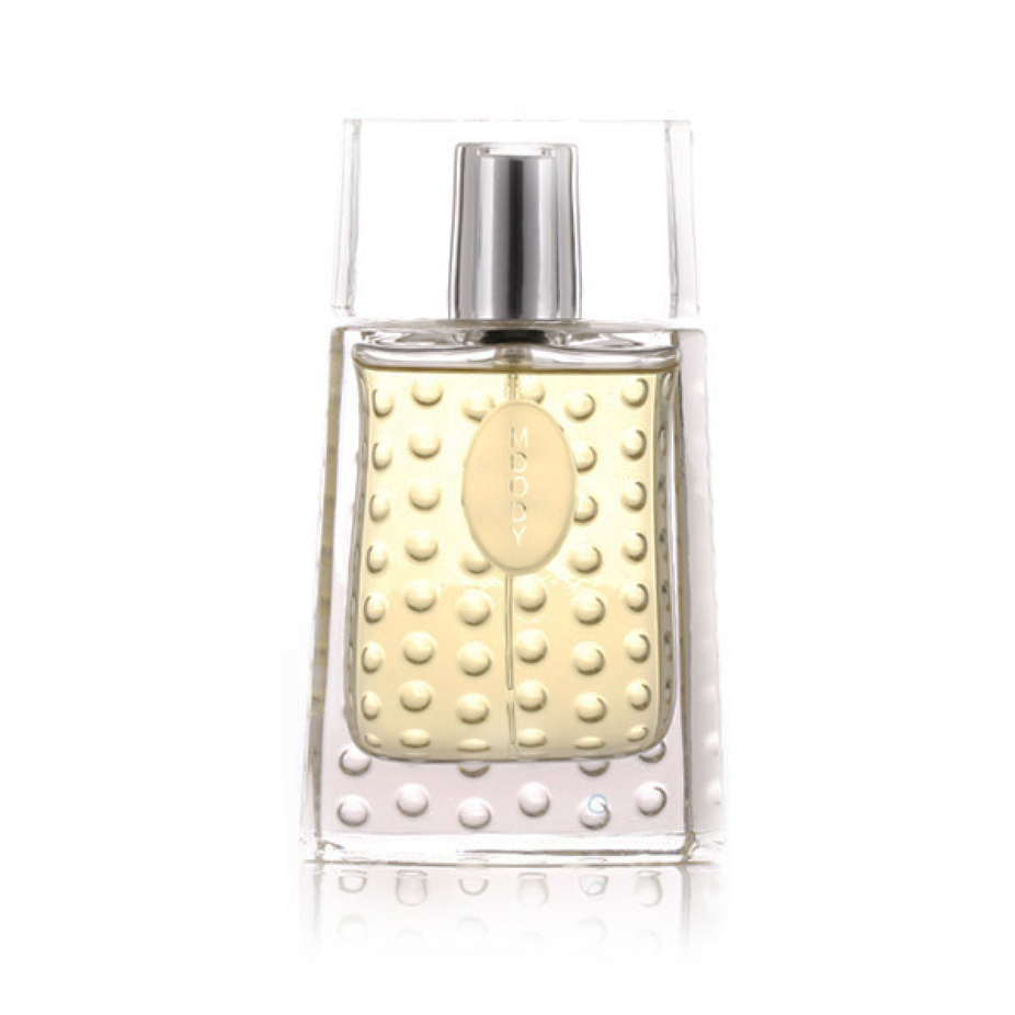 Arabian Oud Moody EDP Eau De Parfum 75 mL bottle with elegant design and branding, showcasing the fragrance's sophisticated packaging.
