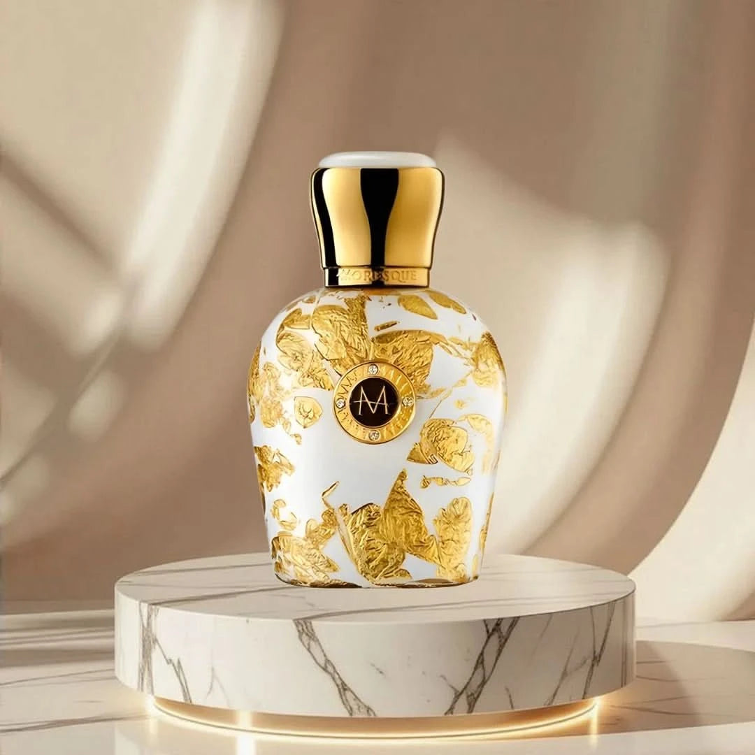 Moresque Regina Eau de Parfum Spray 50ml, elegant bottle with floral and woody notes, suitable for women.