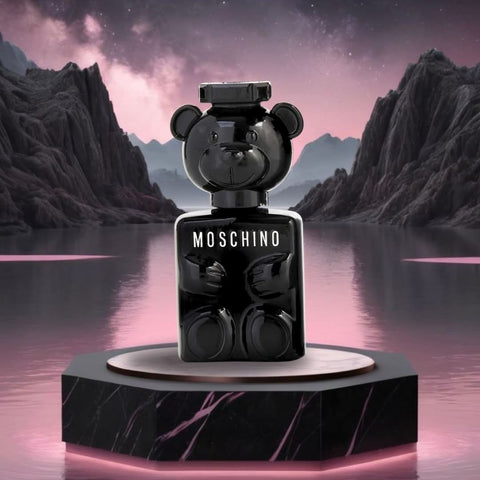 Moschino Toy Boy Eau De Parfum mini 5ml bottle with sleek design, showcasing the luxurious fragrance miniature.