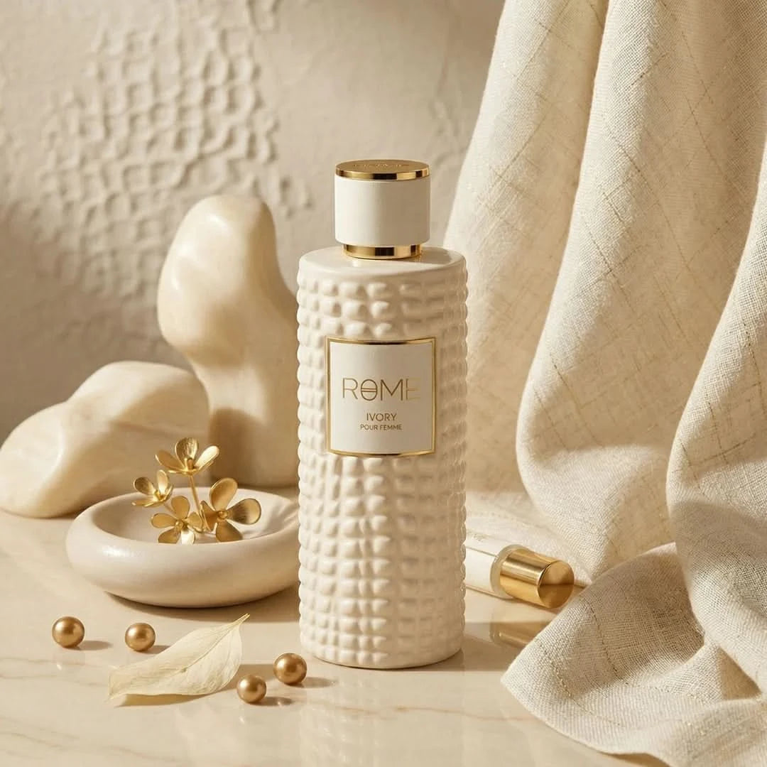 Rome Ivory Pour Femme Eau De Parfum Spray by Mast Perfume, 100ml bottle, elegant and sophisticated feminine fragrance.