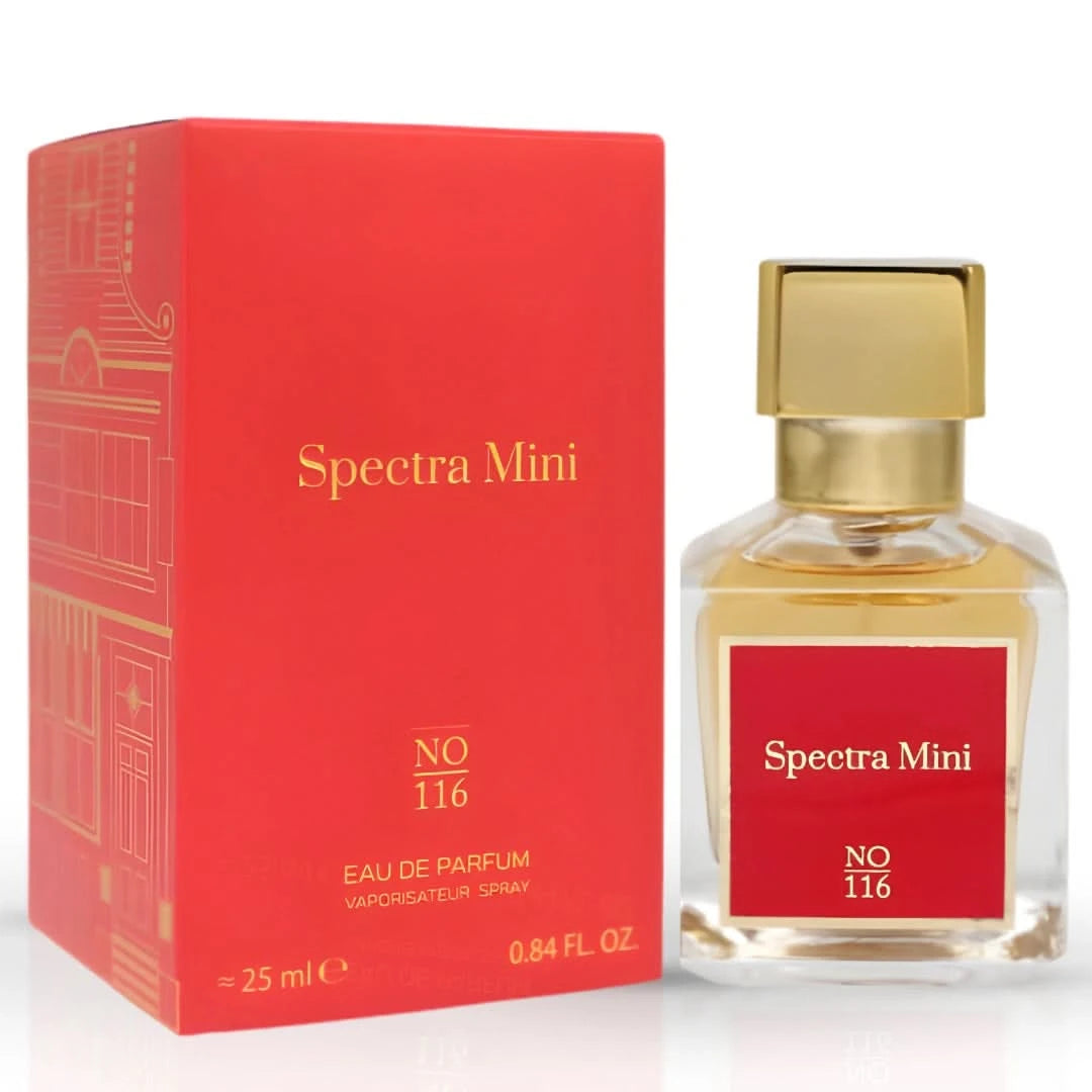 Spectra Mini No. 116 Eau De Parfum Spray 25ml bottle, elegant perfume with floral and woody notes, compact size for on-the-go use