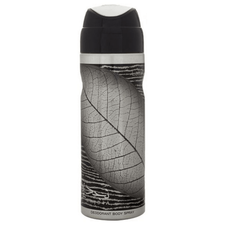 Najdia for Men deodorant by Lattafa in 200ml spray bottle, featuring sleek design and modern packaging.