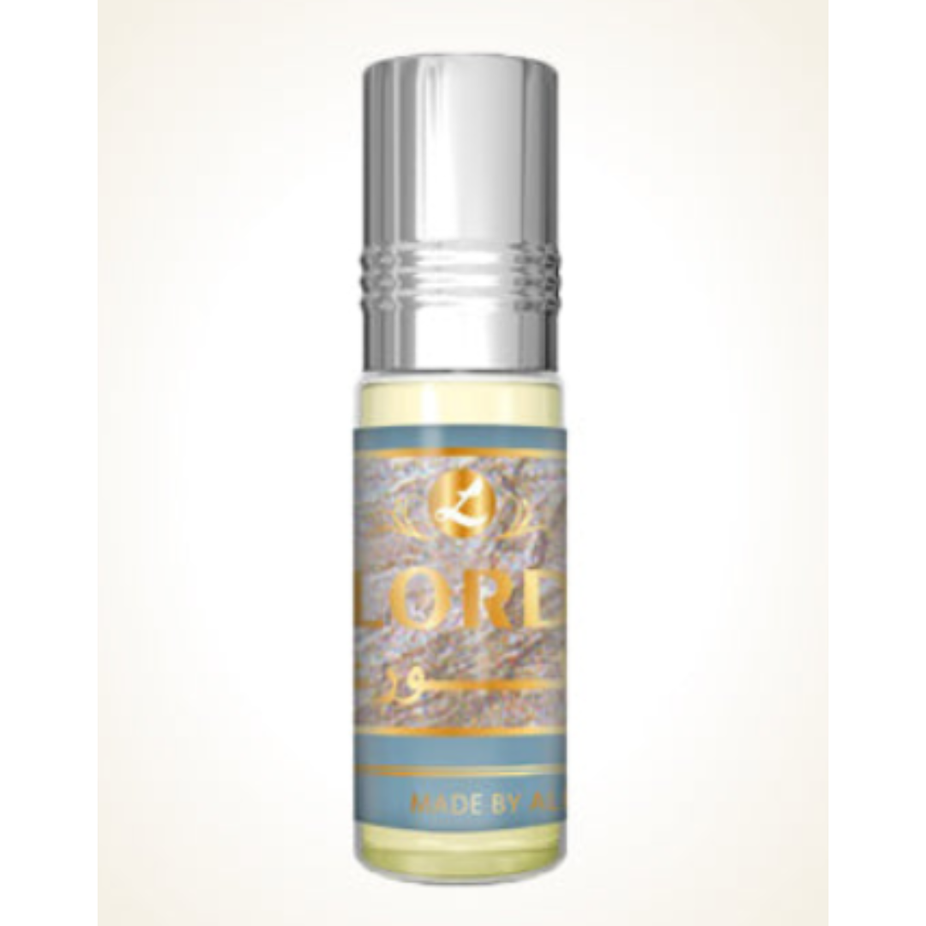 Al Rehab Lord 6ml concentrated perfume oil bottle, featuring elegant packaging and the fragrance's scent profile.