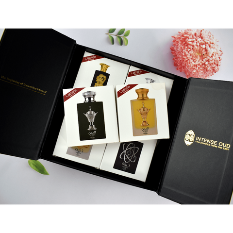 Discovery Pack Of Lattafa Pride Travel Set-20ml 6Pcs with Magnetic Gift Box - Intense Oud