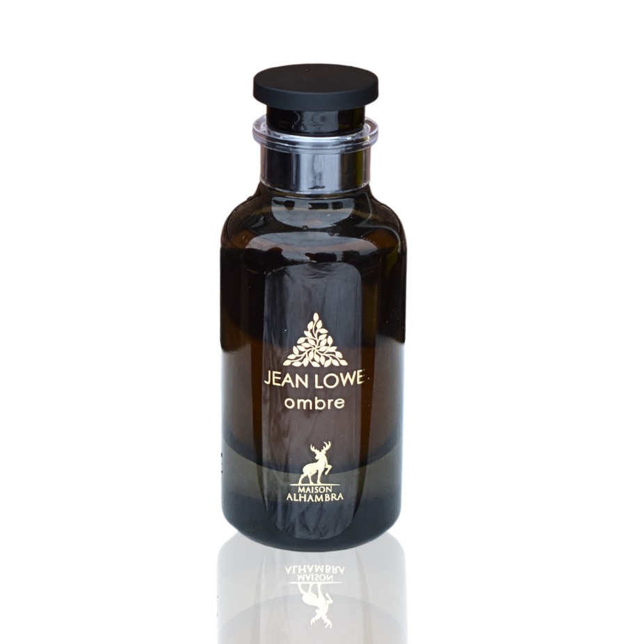 Maison Alhambra Jean Lowe Ombre Eau de Parfum spray 100ml, elegant bottle with ombre design, showcasing the fragrance.