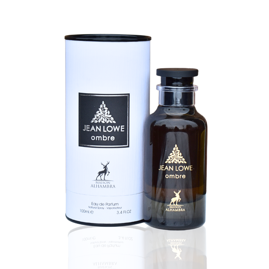 Maison Alhambra Jean Lowe Ombre Eau de Parfum spray 100ml, featuring an elegant bottle with ombre design and floral accents.