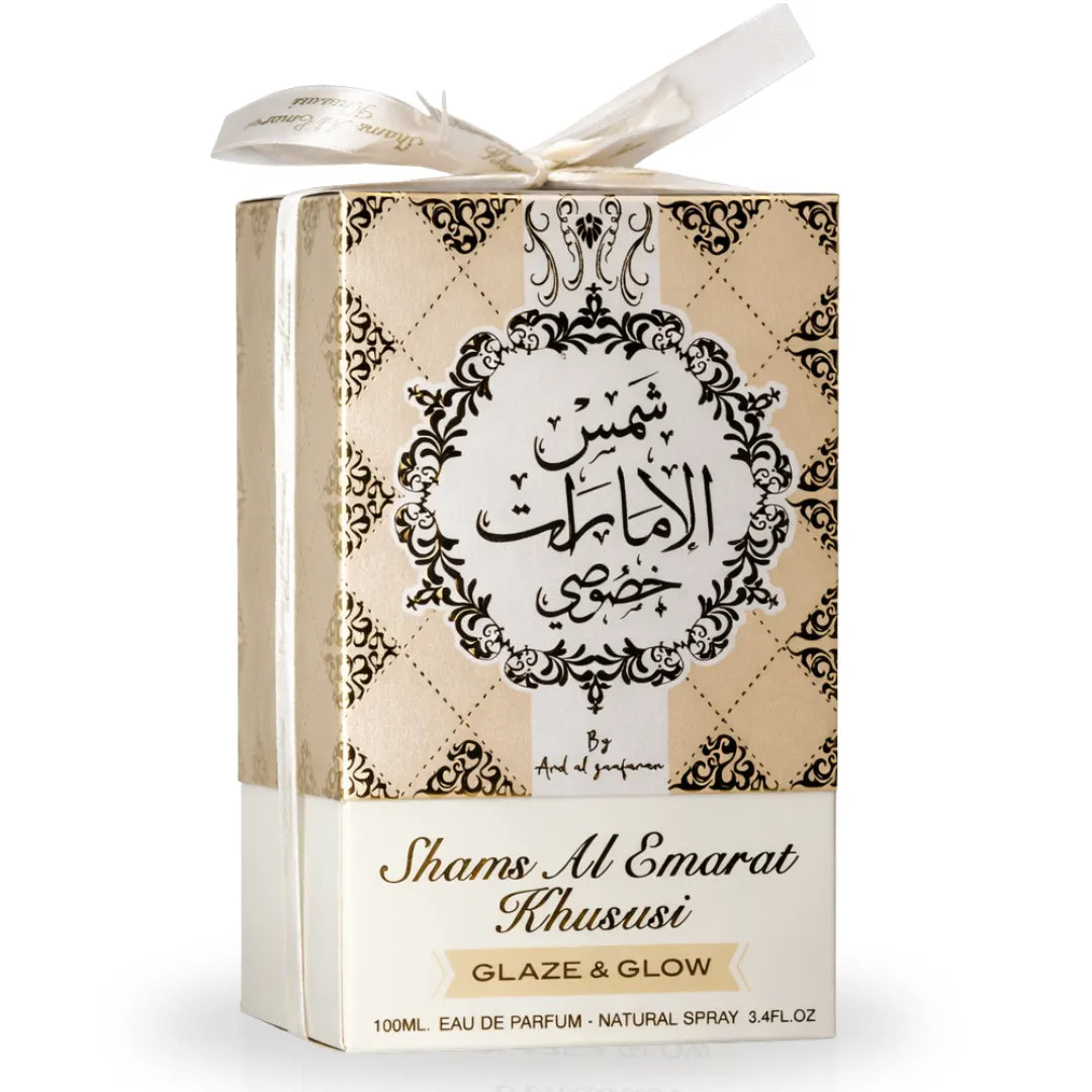 Shams Al Emarat Khususi Glaze & Glow Eau de Parfum Spray 100ml (3.4 oz) by Ard Al Zaafaran - Intense Oud