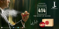 Wasim Akram 414 for Men EDP- 100 ML (3.4 oz) by Junaid Jamshed - Intense oud