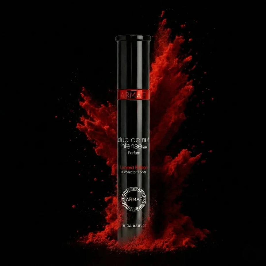 Armaf Club De Nuit Limited Edition Eau de Parfum spray 10ml, featuring sleek bottle and elegant design.