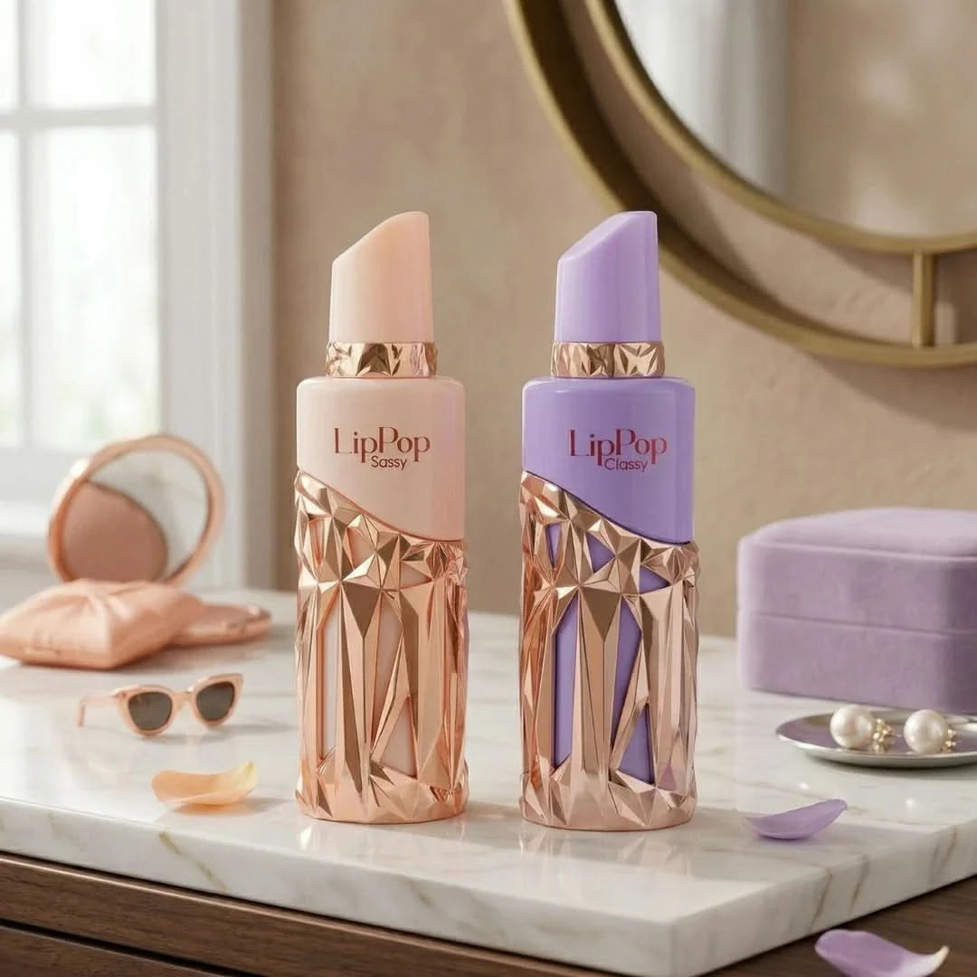 Elite Risala Bubbliz Lippop Sassy & Classy Eau De Parfum Spray bundle, 100ml, featuring two elegant perfume bottles.