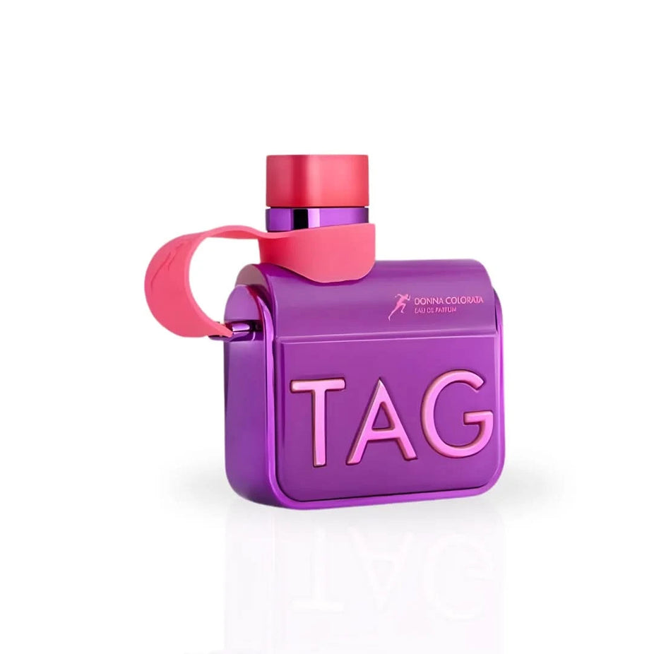 Armaf Tag Donna Colorata Eau de Parfum spray 100ML bottle with colorful label and sleek design.