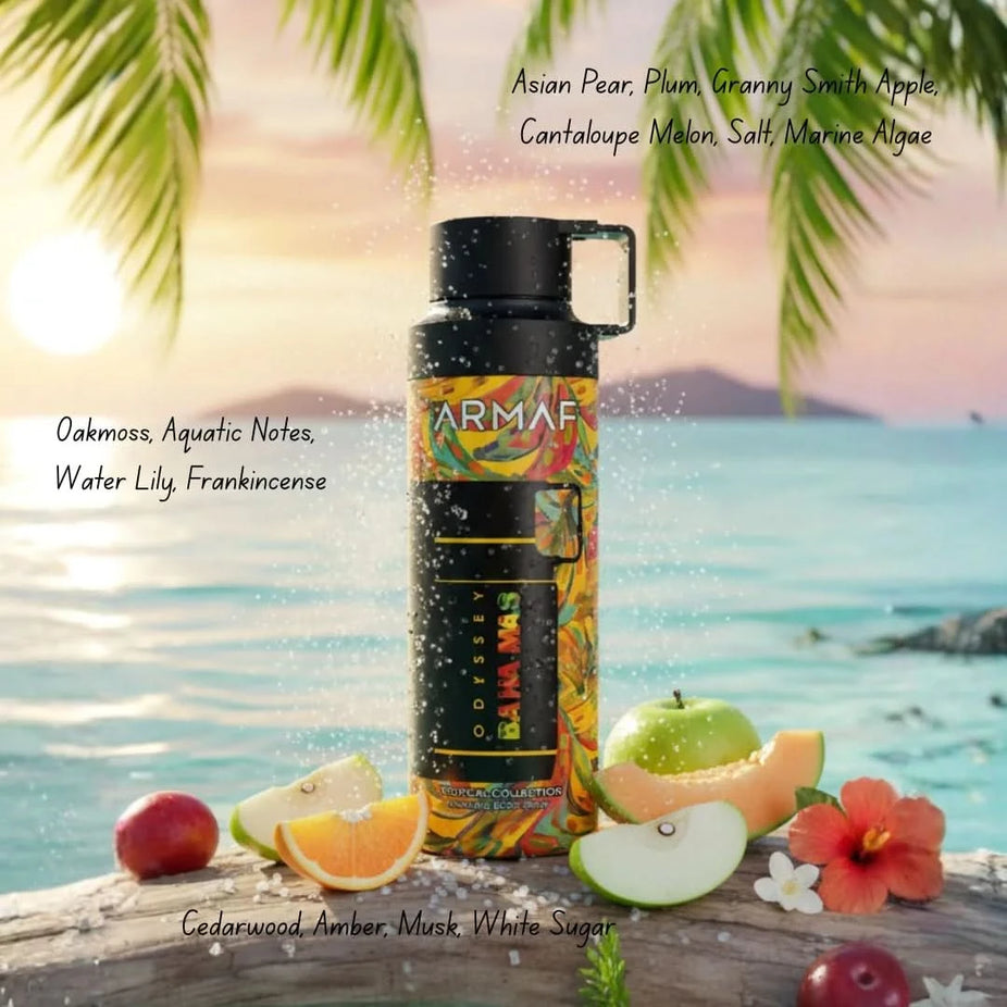 Odyssey Ba Ha Mas Deodorant Spray by Armaf, 200ml bottle, with a sleek design and spray nozzle for men’s freshness.